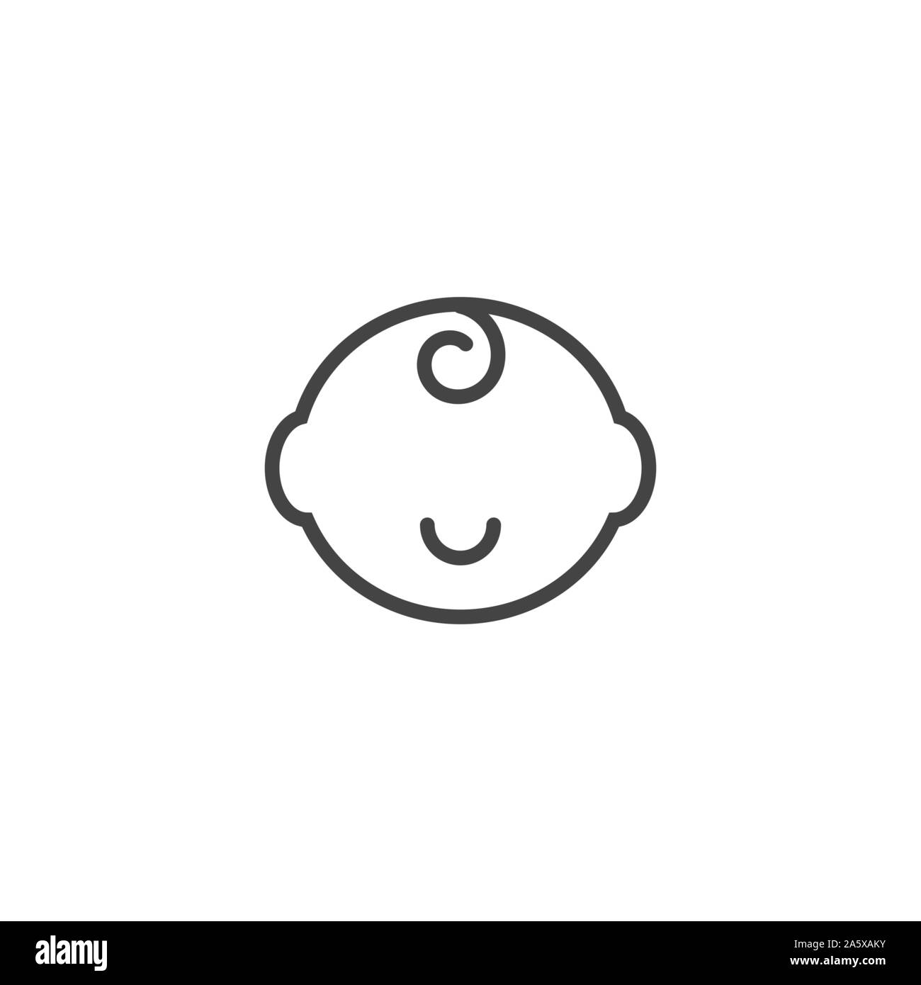 Tete De Bebe Modele De Conception De L Icone Vector Isolated Image Vectorielle Stock Alamy