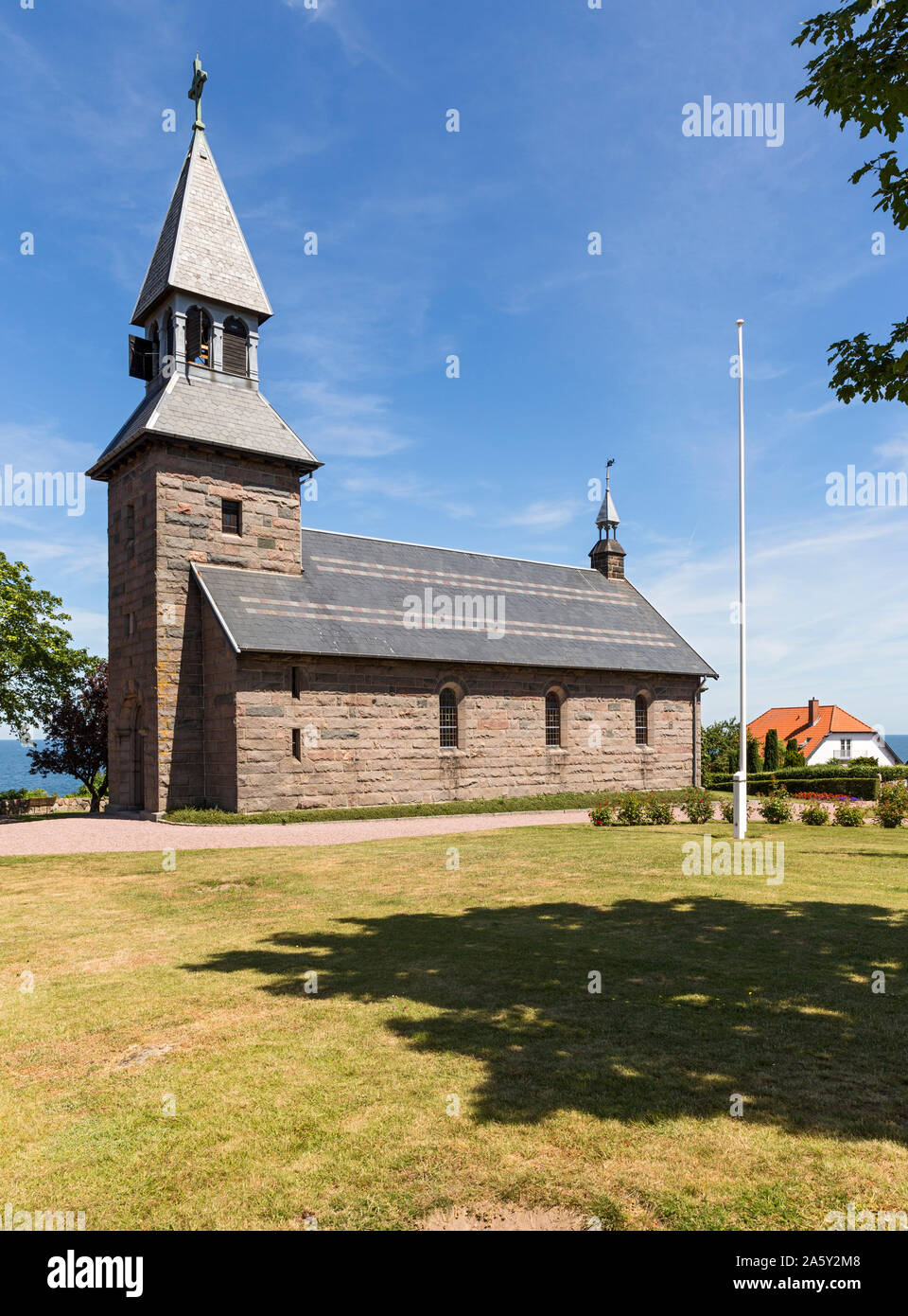 Bornholm, Gudhjem, Kirche Banque D'Images