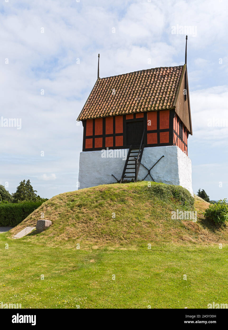 Bornholm, ornières Kirke, modifier Glockenturm Banque D'Images