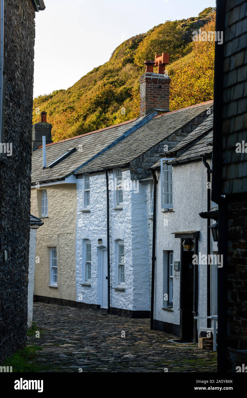 Rue Pavée de Plymouth Angleterre Cornwall Wadebridge Banque D'Images