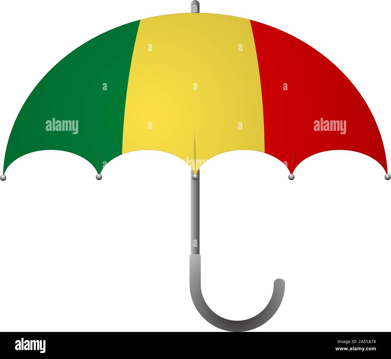Drapeau Mali parapluie. Concept de sécurité sociale. Drapeau national du Mali vector illustration Illustration de Vecteur