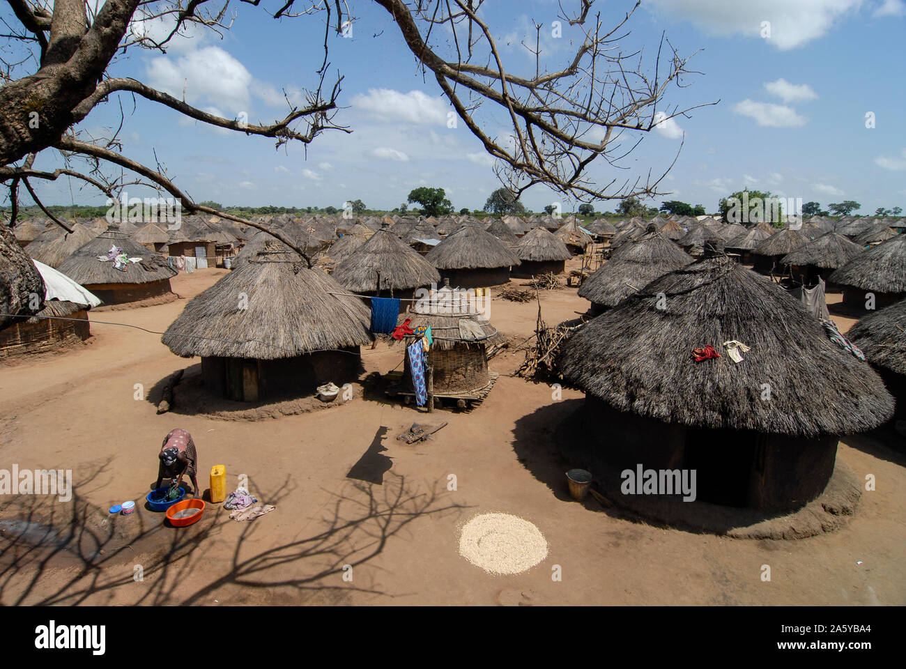 L'OUGANDA, de Kitgum, camp de déplacés internes, les personnes déplacées de guerre entre l'Armée de résistance du Seigneur (LRA et l'armée de l'Ouganda Banque D'Images