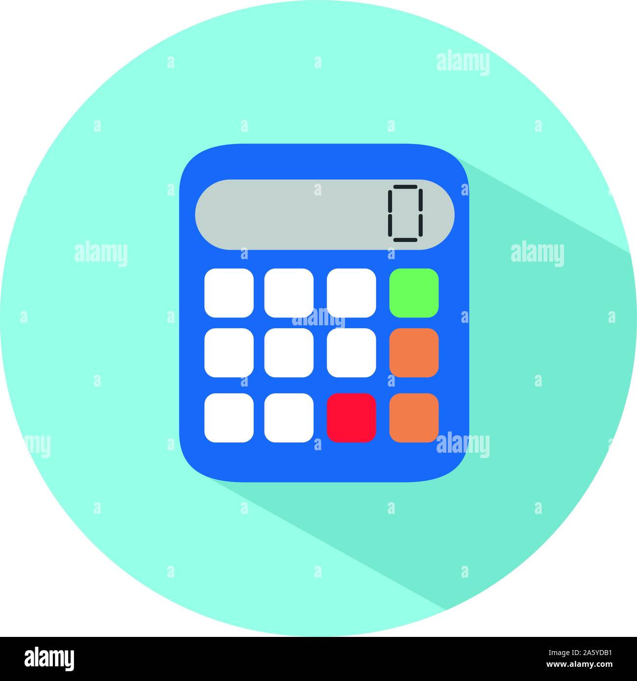 Icône d'une calculatrice dans télévision style. Vector illustration. L'école et les mathématiques concept. Illustration de Vecteur