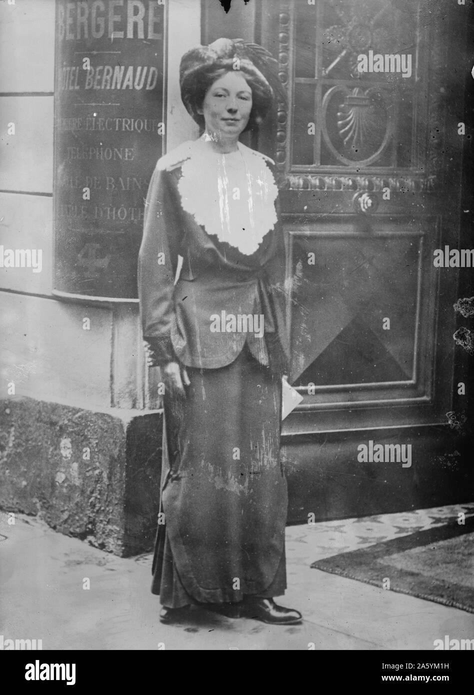 Suffragette anglaise Dame Sylvain Harriette Pankhurst (1880-1958) qui a été co-fondateur de l'Union sociale et politique (UPMS). Banque D'Images