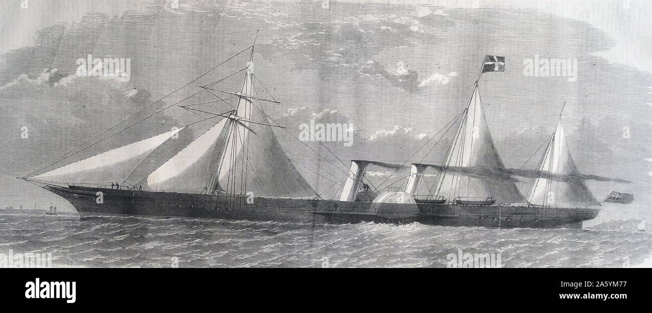 La nouvelle clipper navire à vapeur 'Ly-EE-Moon', construit pour le commerce de l'opium. Banque D'Images