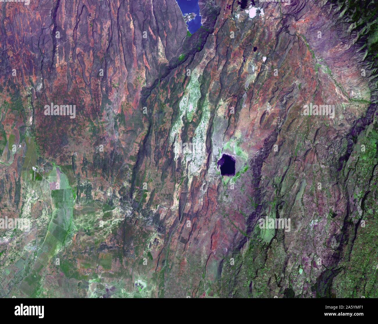 Le rift Est africain. Le 18 décembre 2002. Image satellite. Banque D'Images