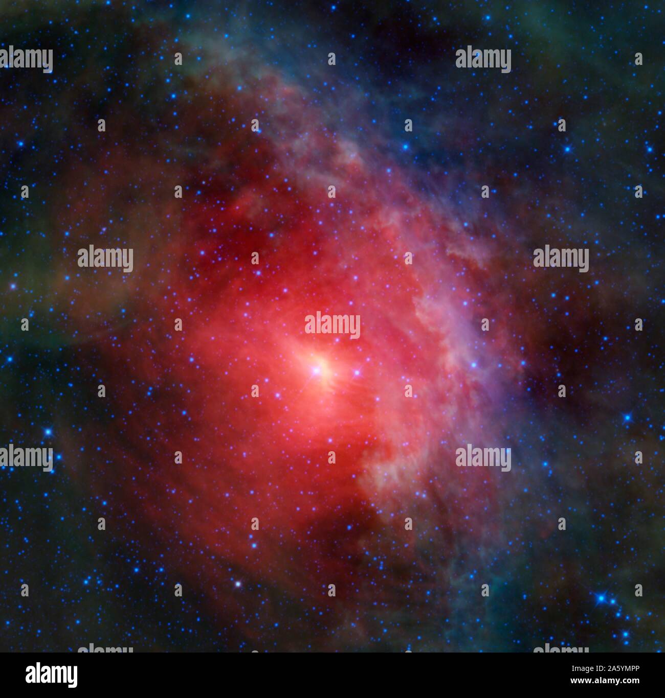 Le nuage de Rho Ophiuchi complexe de la NASA est sage. Le nuage de Rho Ophiuchi est trouvé l'augmentation au-dessus du plan de la Voie lactée dans le ciel nocturne, en bordure de l'Ophiuchus constellations et Scorpius. C'est l'une des régions d'étoiles en formation le plus proche de la Terre. Banque D'Images