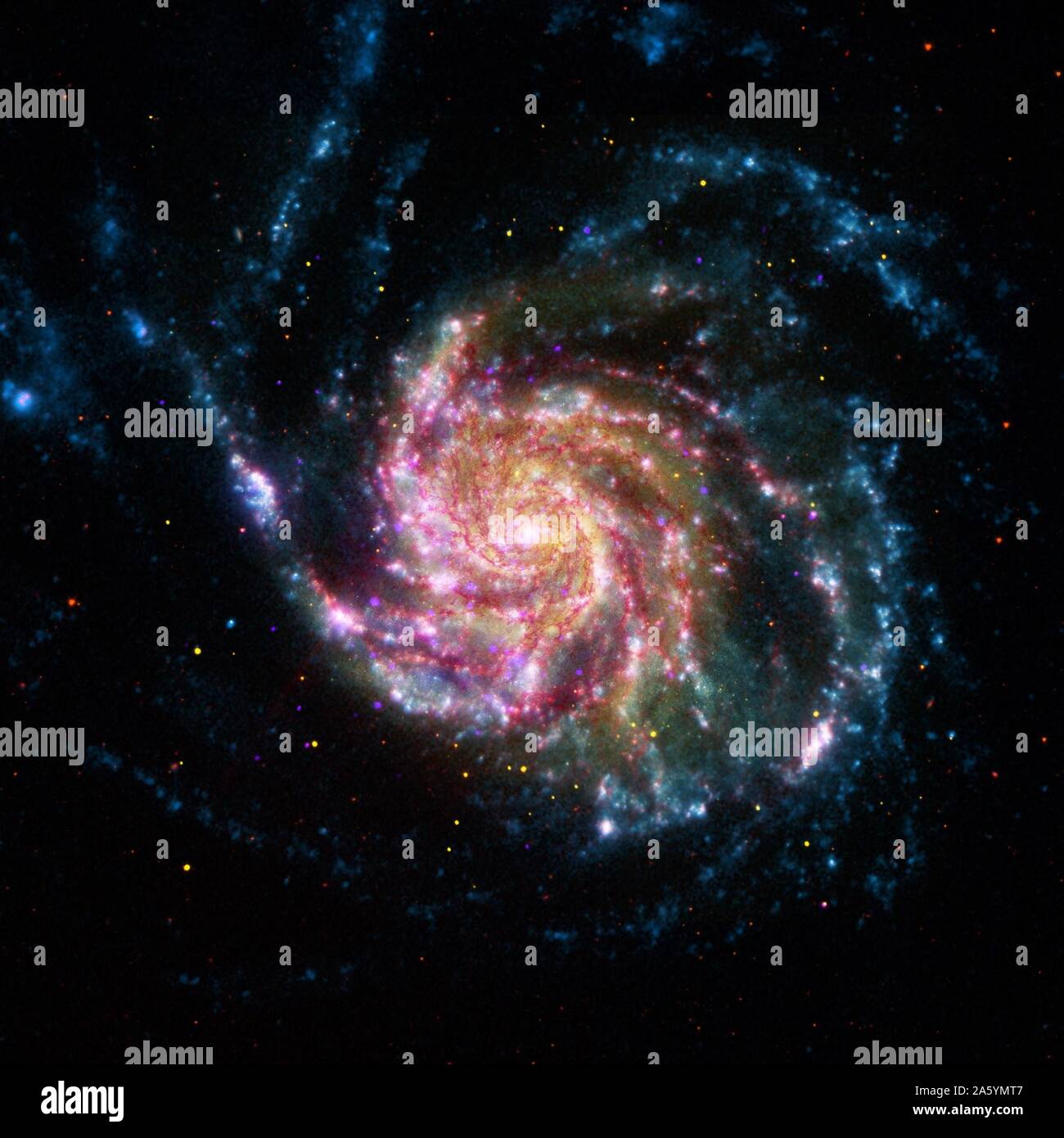 Une image de la Galaxie Pinwheel, ou M101. Situé dans la constellation de la Grande Ourse. Banque D'Images