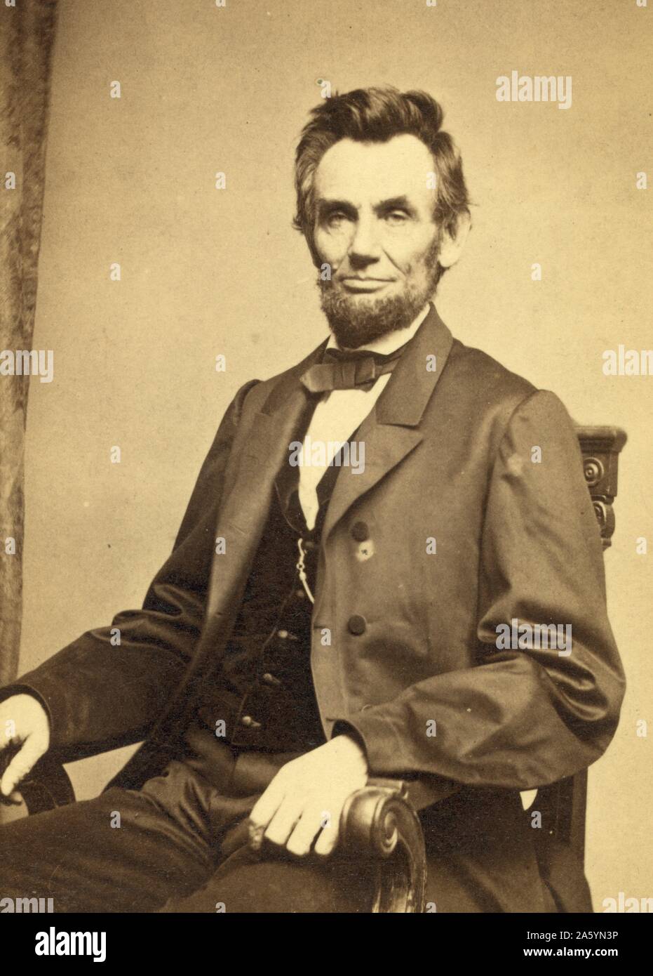 Le président Abraham Lincoln 1864 . 16e président des États-Unis d'Amérique. Banque D'Images