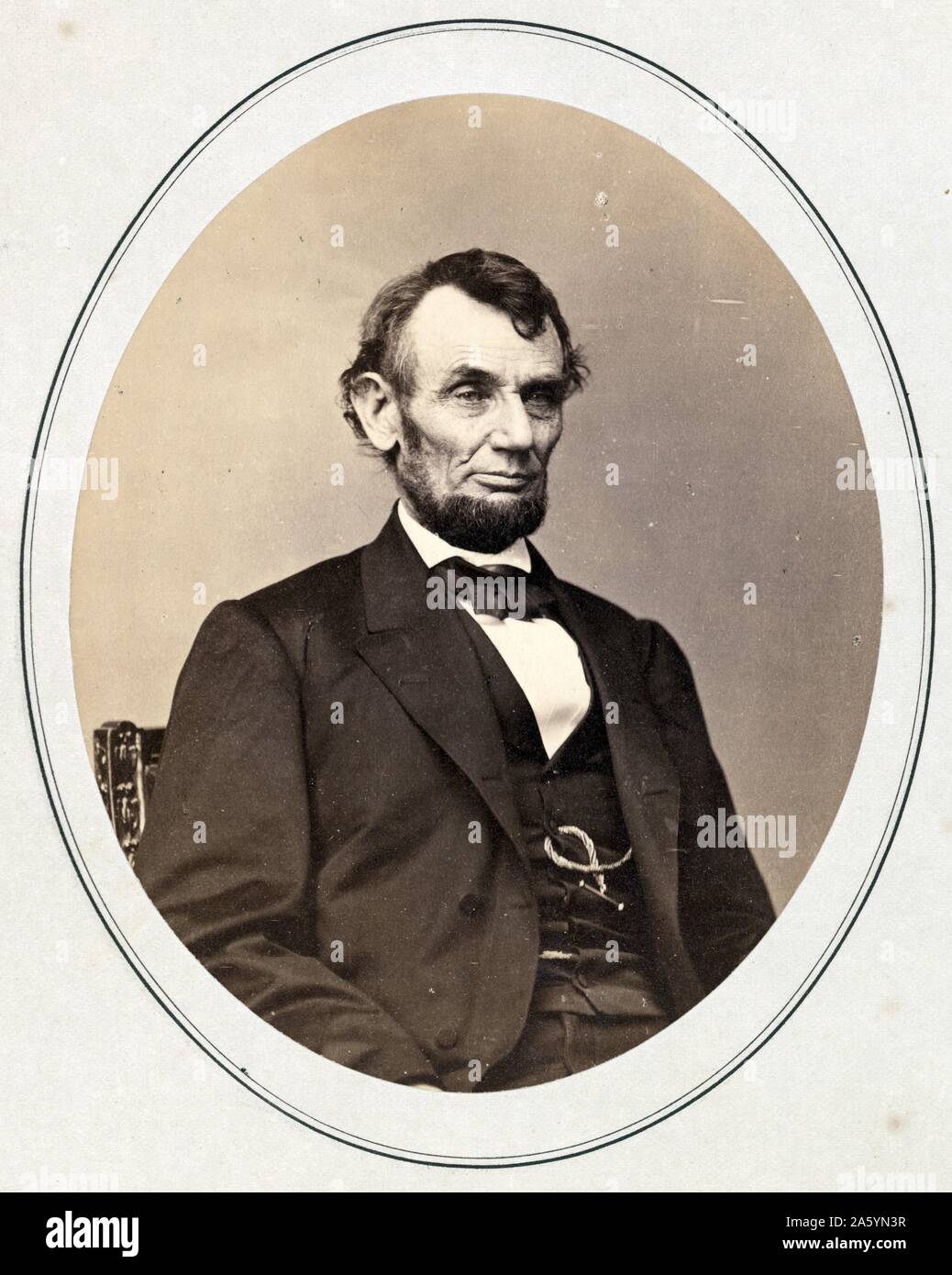 Le président Abraham Lincoln 1864 . 16e président des États-Unis d'Amérique. Banque D'Images