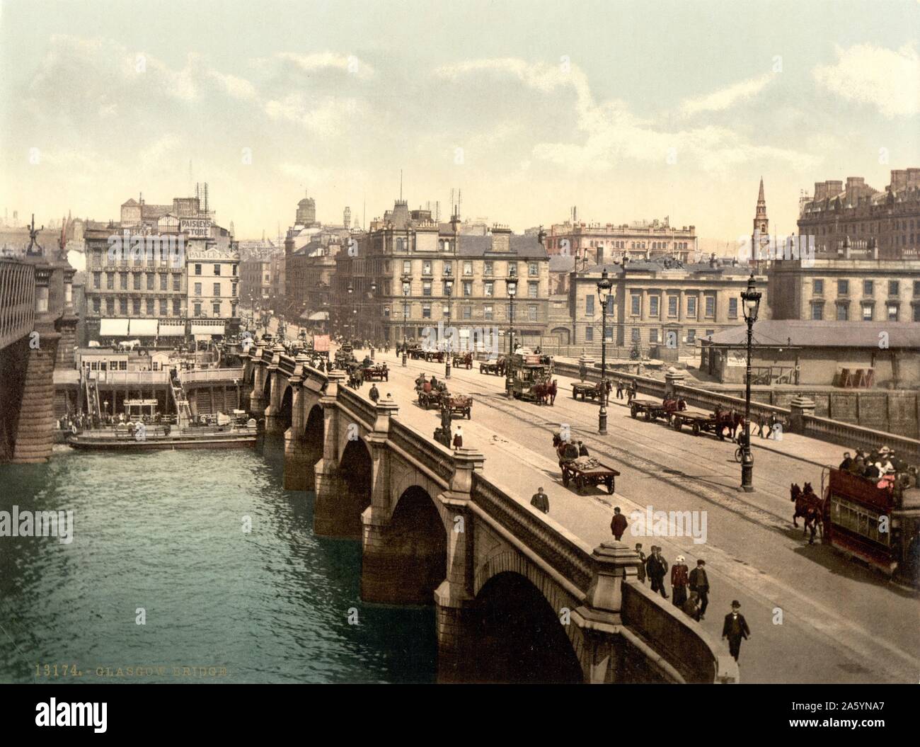 Pont De Glasgow, Glasgow, Ecosse 1890 - 1900. Banque D'Images