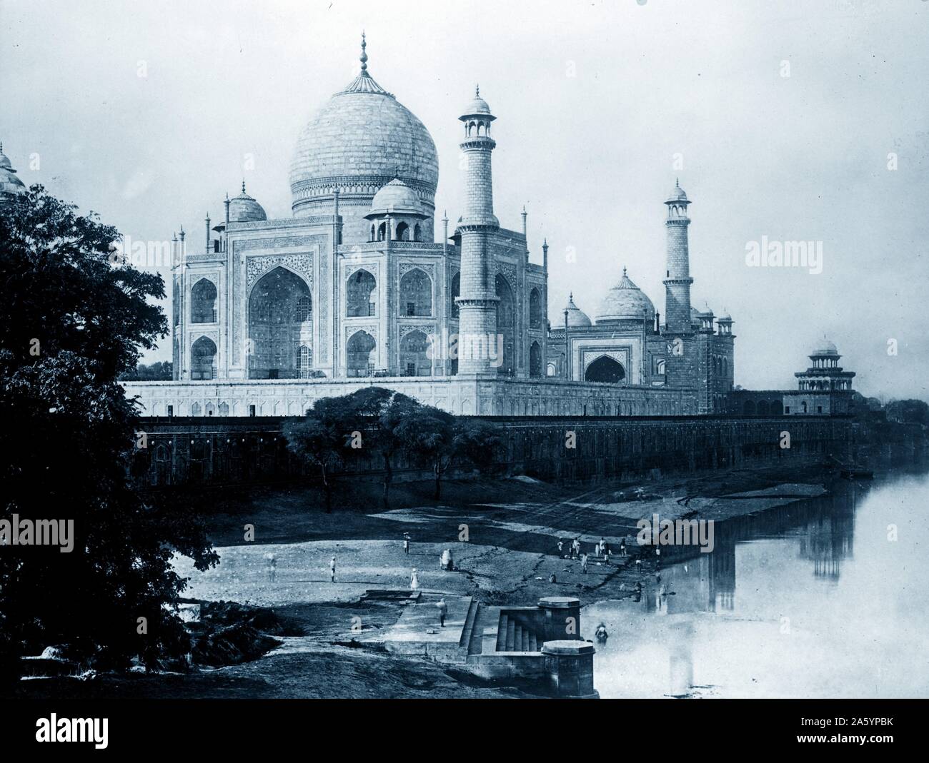 Photo du Taj Mahal, Agra, Inde. Datée 1910 Banque D'Images