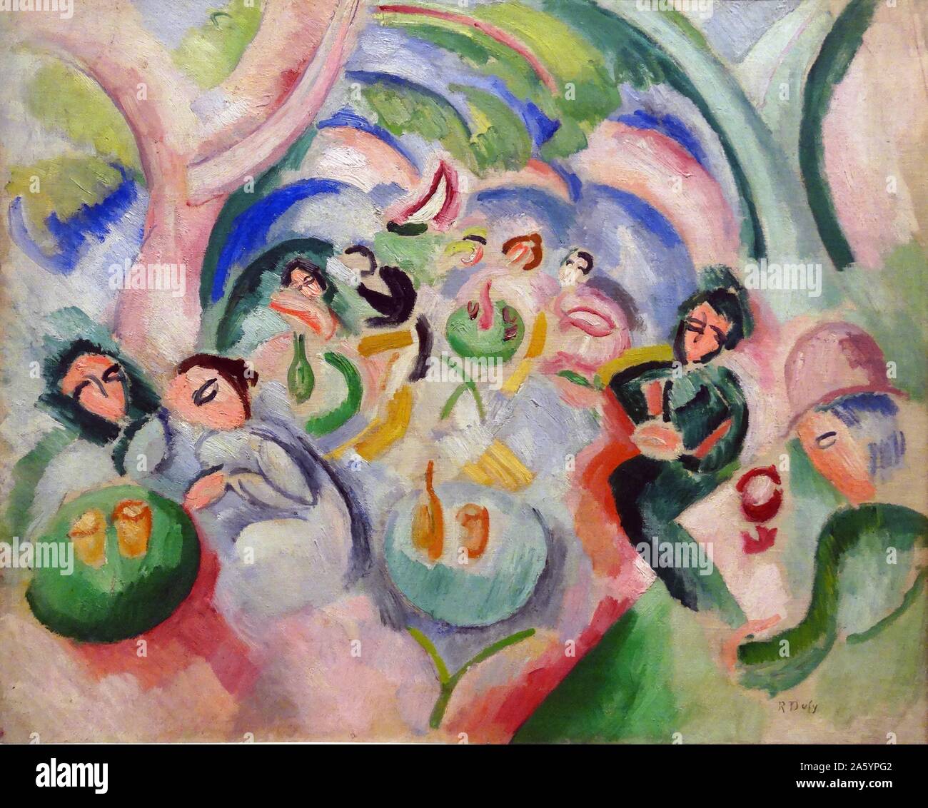 La peinture intitulée "L'Apéritif" par Raoul Dufy (1877-1953) peintre fauviste français. Datée 1908 Banque D'Images