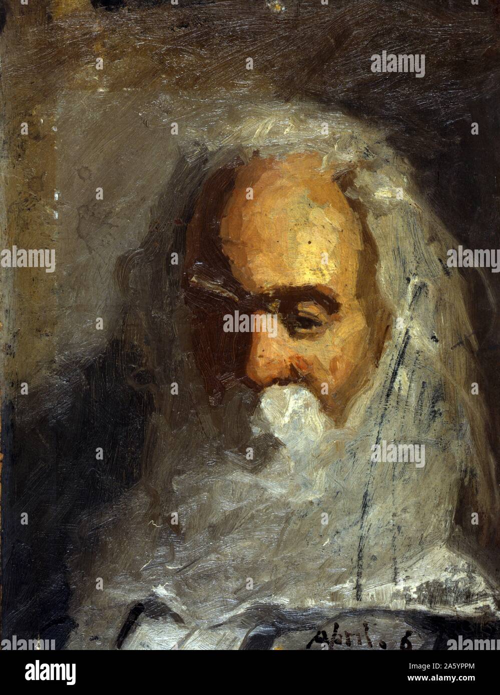 Walt Whitman, head and shoulders portrait. Artiste, Percy Ives (1819-1892). Le 6 avril 1882. Banque D'Images