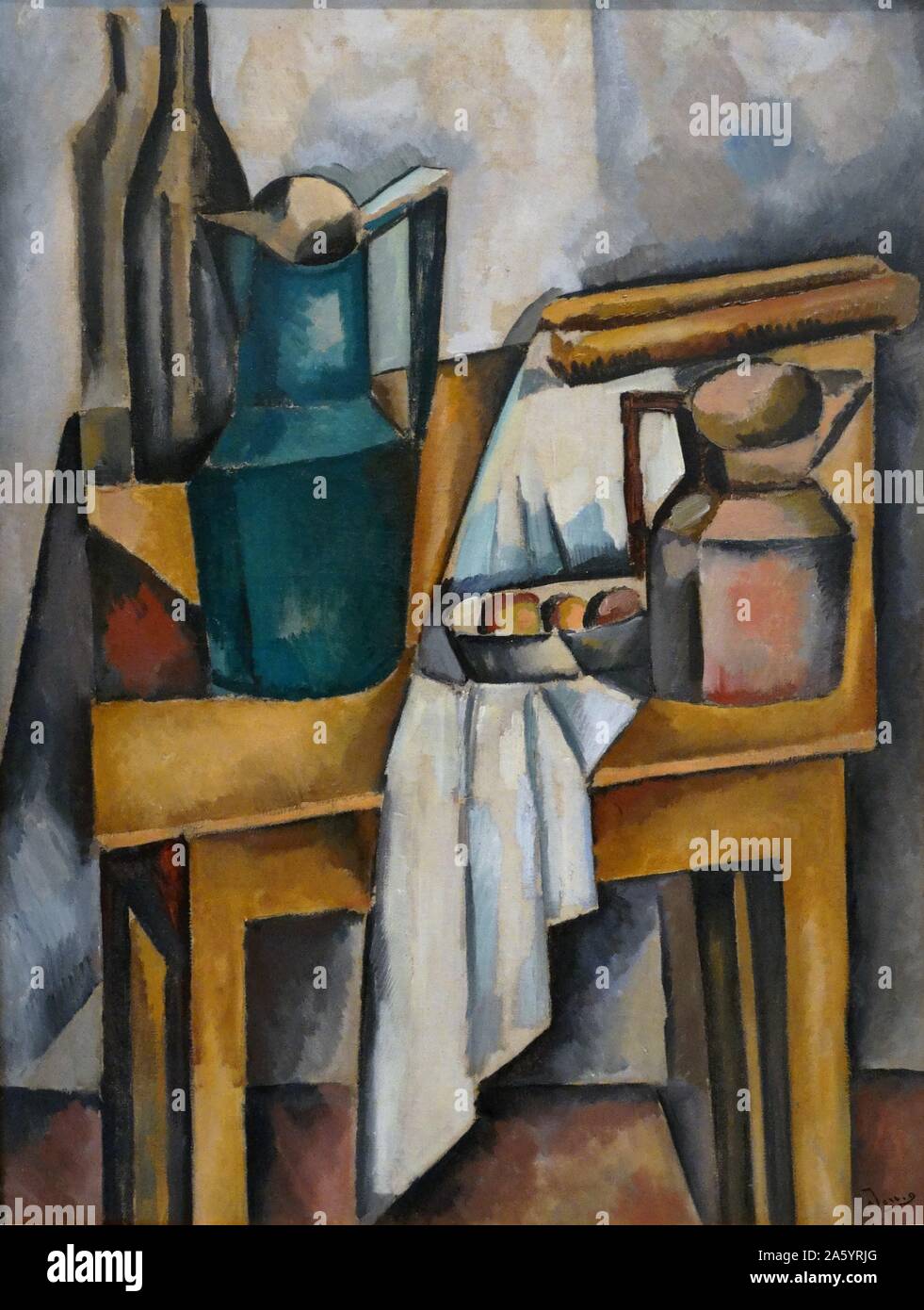 Nature morte sur une table 1910 par André Derain 1880-1954. Artiste français, peintre, sculpteur et co-fondateur du Fauvisme avec Henri Matisse Banque D'Images