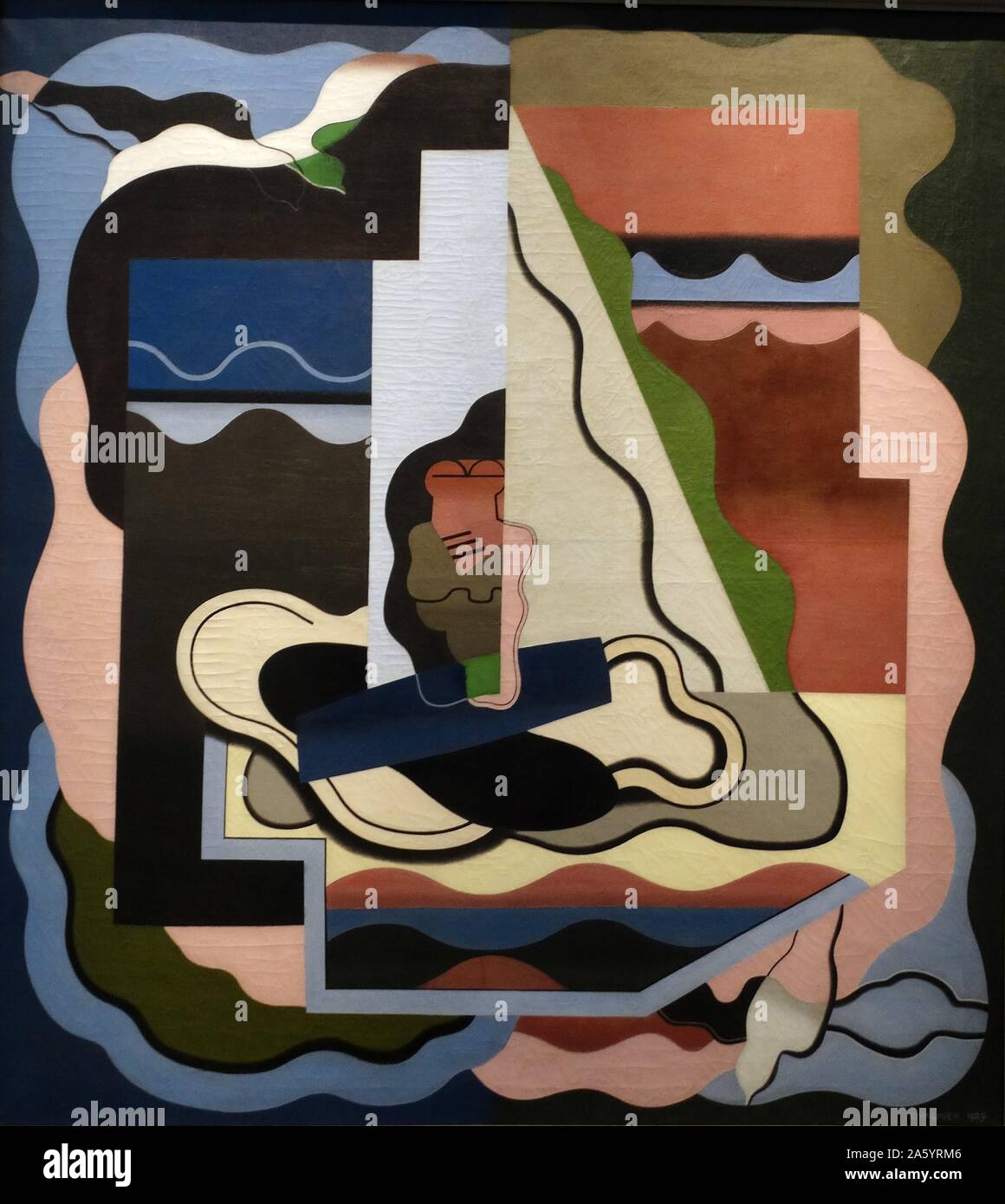 Le Marin 1929 par Georges Valmier 1885-1937. Le peintre français. Son travail portait sur les grands mouvements de l'histoire moderne de la peinture, à commencer par l'Impressionnisme, au cours de ses premières années, puis le Cubisme qu'il a découvert quand il était autour de 25 ans, et enfin de 1921 Abstraction Banque D'Images