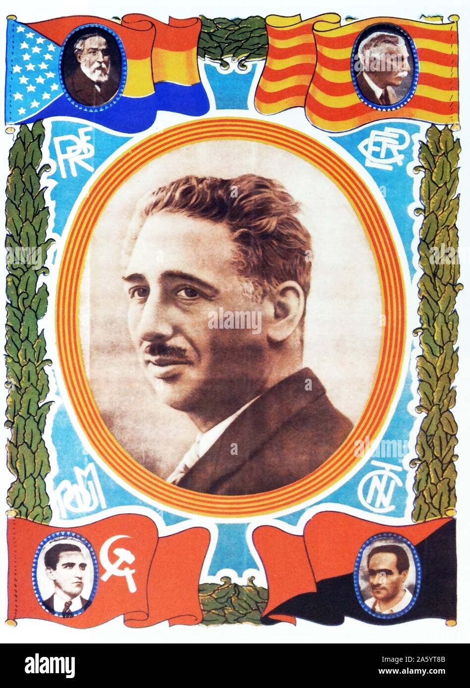 Lluís Companys i Jover (1882 - 15 octobre 1940) Le président de la Catalogne (Espagne) en 1934, à partir de et pendant la guerre civile espagnole. Banque D'Images