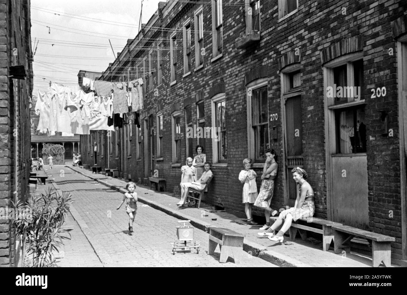 Arthur Rothstein photographie de mauvaises conditions de logement dans la région de Ambridge, New York, 1938 Banque D'Images