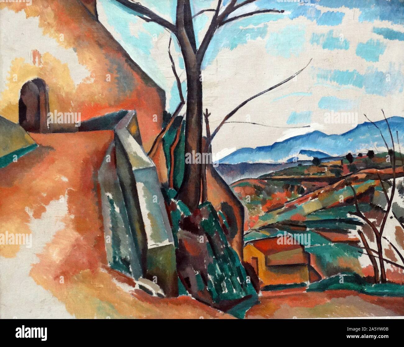 André Derain (1880 - 1954), Paysage près de Gagnes, 1910 huile sur toile. Derain a été l'un des groupe de peintres connus comme les fauves. Banque D'Images