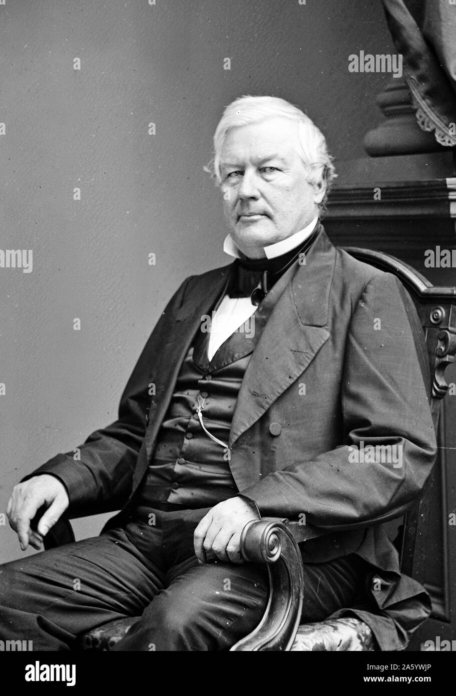 Le président Millard Fillmore 1860. Millard Fillmore (7 janvier 1800 - 8 mars 1874) était le 13e président des États-Unis (1850-1853), le dernier président du parti Whig, et le dernier président à ne pas être affiliés à l'une ou l'autre parties démocrate ou républicaine Banque D'Images
