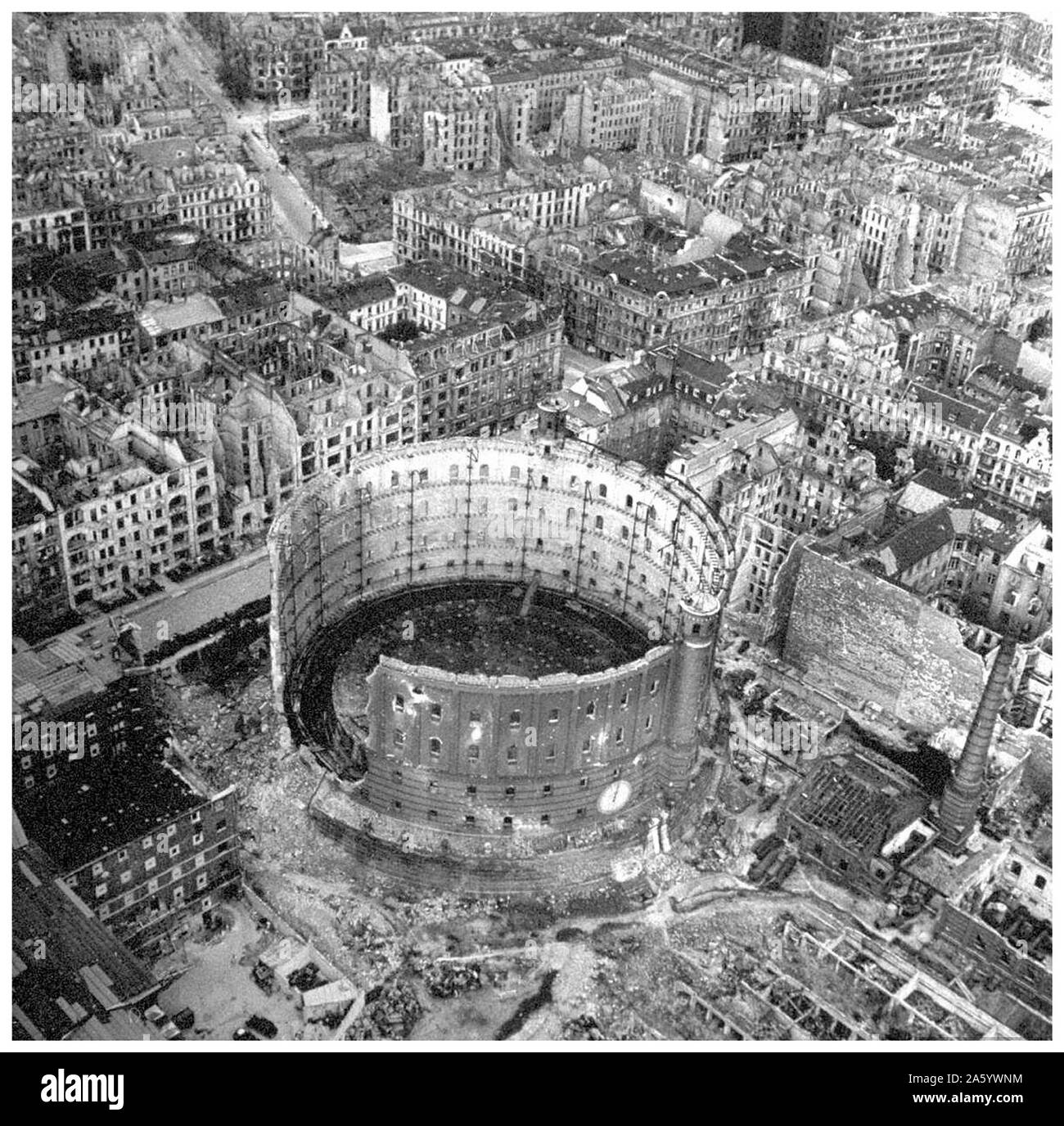 La destruction à grande échelle des bâtiments à Berlin, en Allemagne dans les dernières semaines Banque D'Images