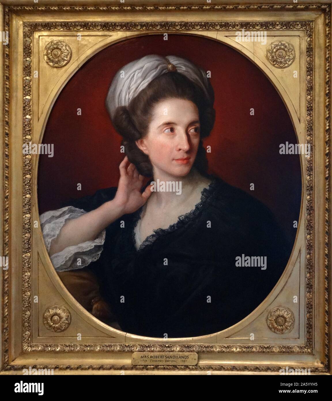 Portrait de Mme Robert Frances par Pompeo Batoni (1708-1787) peintre italien. En date du 18e siècle Banque D'Images