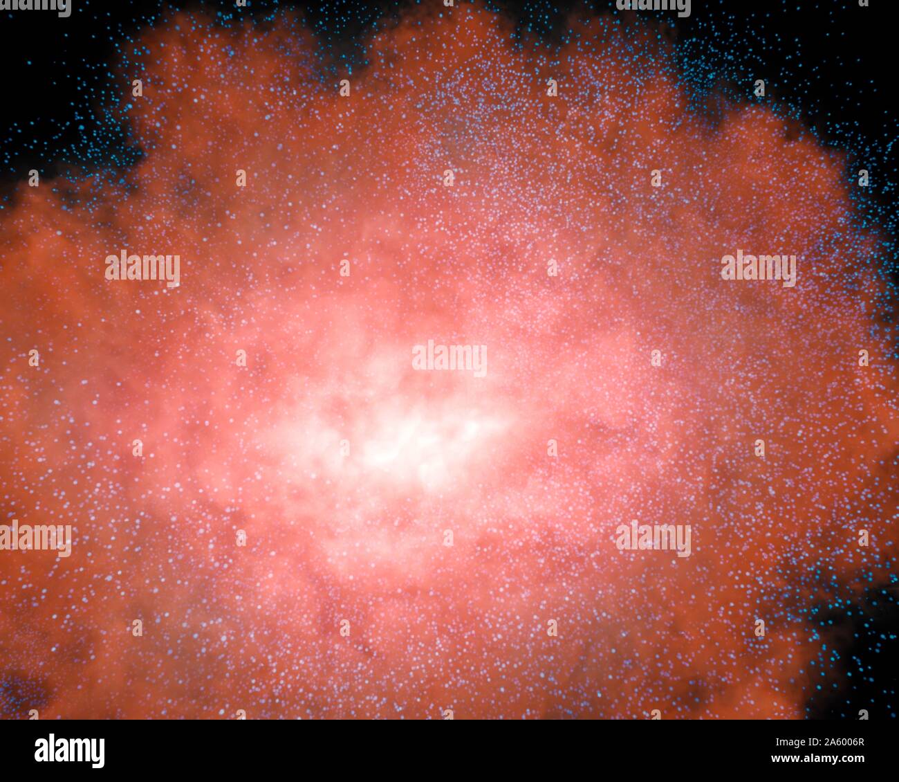 Toujours d'une animation montrant qu'une galaxie invisible enveloppé de  poussière peut devenir une évidence frappante lorsque lumineux vue en  lumière infrarouge Photo Stock - Alamy