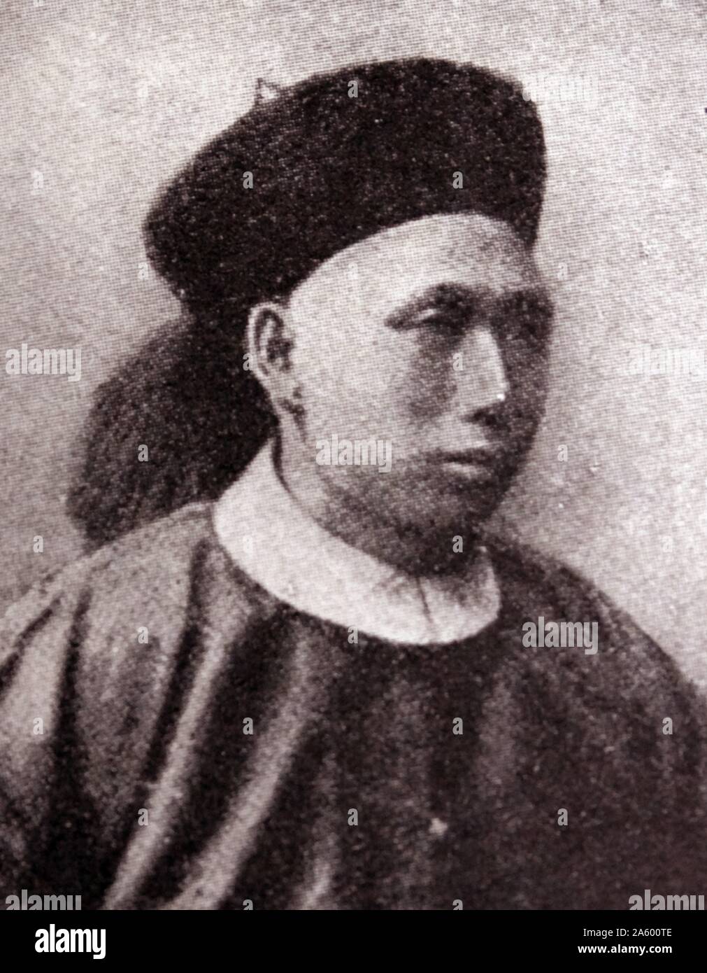 Portrait photographique de Ding Ruchang (1836-1895) Un officier militaire de carrière à la fin de la dynastie Qing de Chine militaire. En date du 19e siècle Banque D'Images