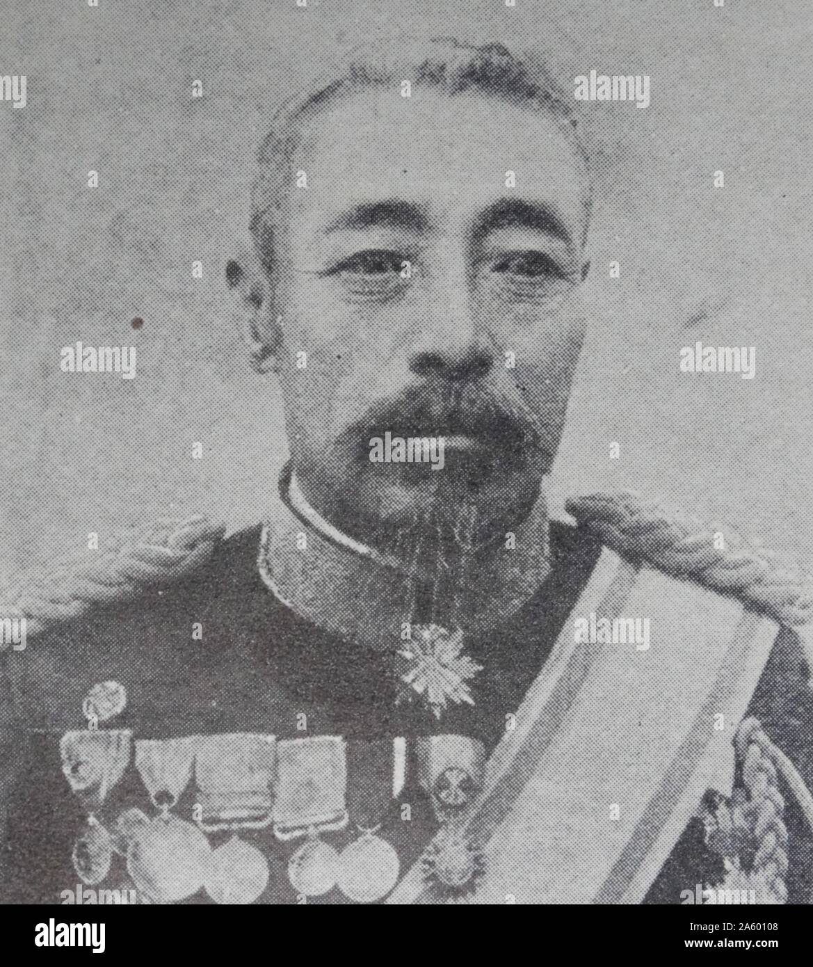 Yasukata Oku Count (1847 - 1930) était un maréchal japonais et figure de premier plan de l'Armée impériale japonaise. Banque D'Images