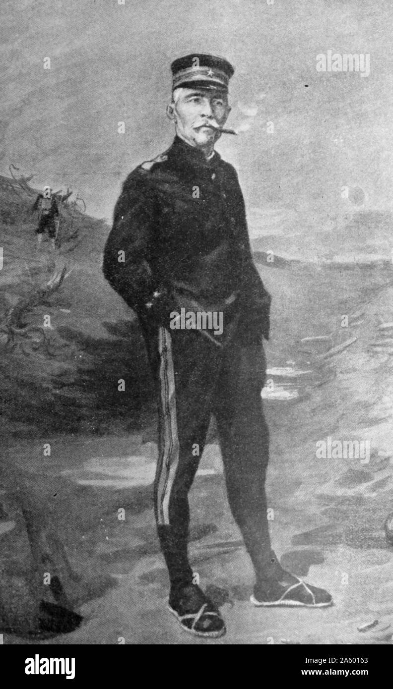 Count Tamemoto Kurok (1844 - 1923), général dans l'Armée impériale japonaise. Il a été le chef de la Première armée japonaise pendant la guerre russo-japonaise Banque D'Images
