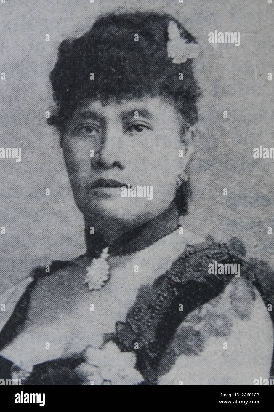 Lili ?uokalani (1838 - 11 novembre 1917), le dernier monarque et seule reine du Royaume d'Hawaï. 1891-1897 Banque D'Images