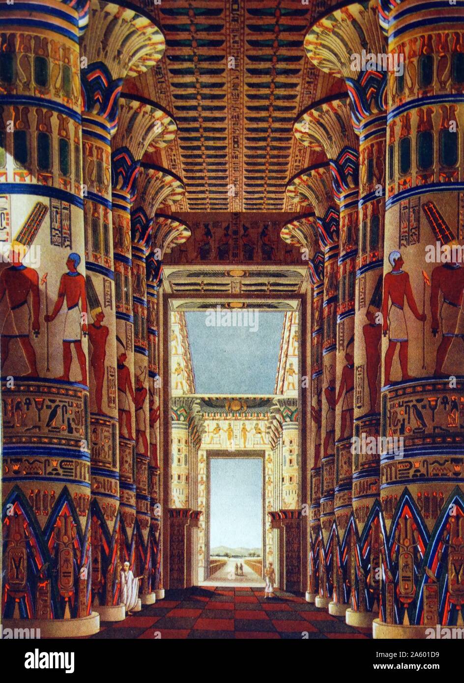 La salle hypostyle de Karnak, situé dans le complexe du temple de Karnak, dans l'enceinte du Amon-Re, est l'un des monuments les plus visités de l'Égypte ancienne. Il a été construit autour de la 19ème dynastie égyptienne (ch. 1290-1224 av. J.-C.).[1] La conception a été initialement institué par Hatshepsout, au nord-ouest de la chapelle à Amon dans la terrasse supérieure de Deir el-Bahri. Le nom fait référence à l'architecture de hypostyle. Banque D'Images
