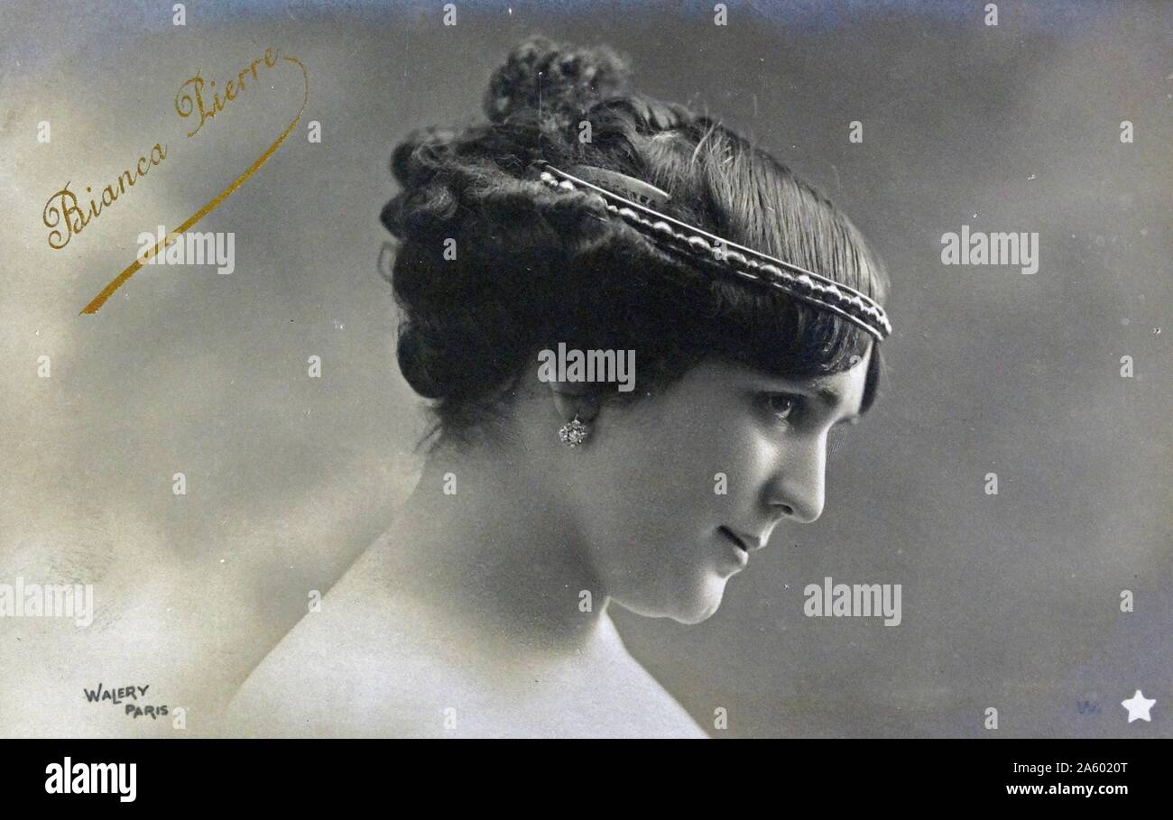 L'actrice française, Bianca Lierre 1903 Banque D'Images