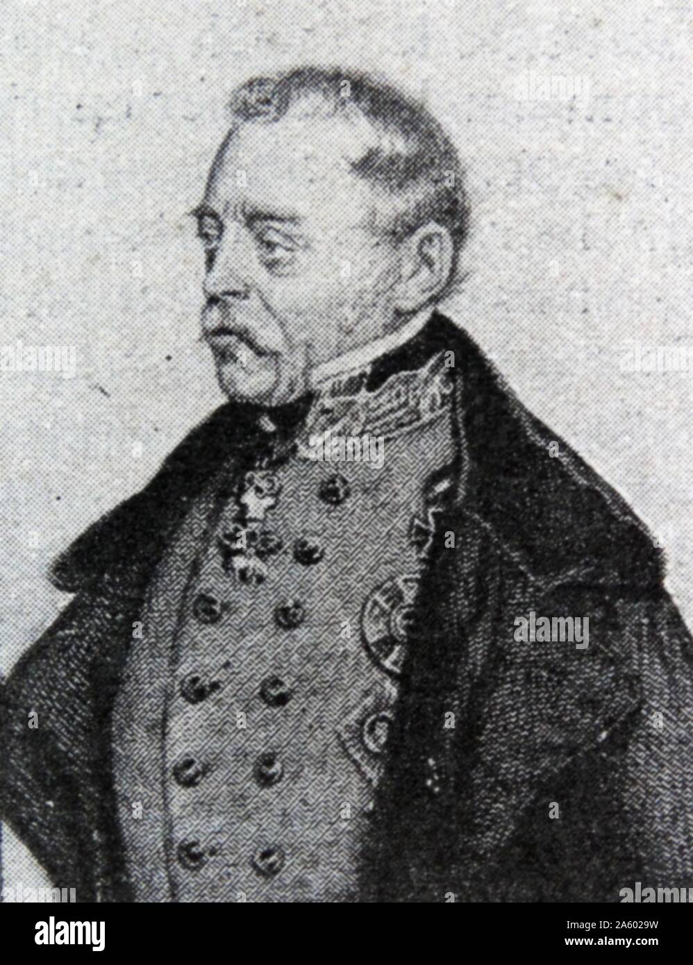 Le maréchal Radetzky. "Le sauveur de la monarchie", il a dirigé l'Autriche à plusieurs succès au cours de l'Italien monte et réprime la Révolution. Banque D'Images