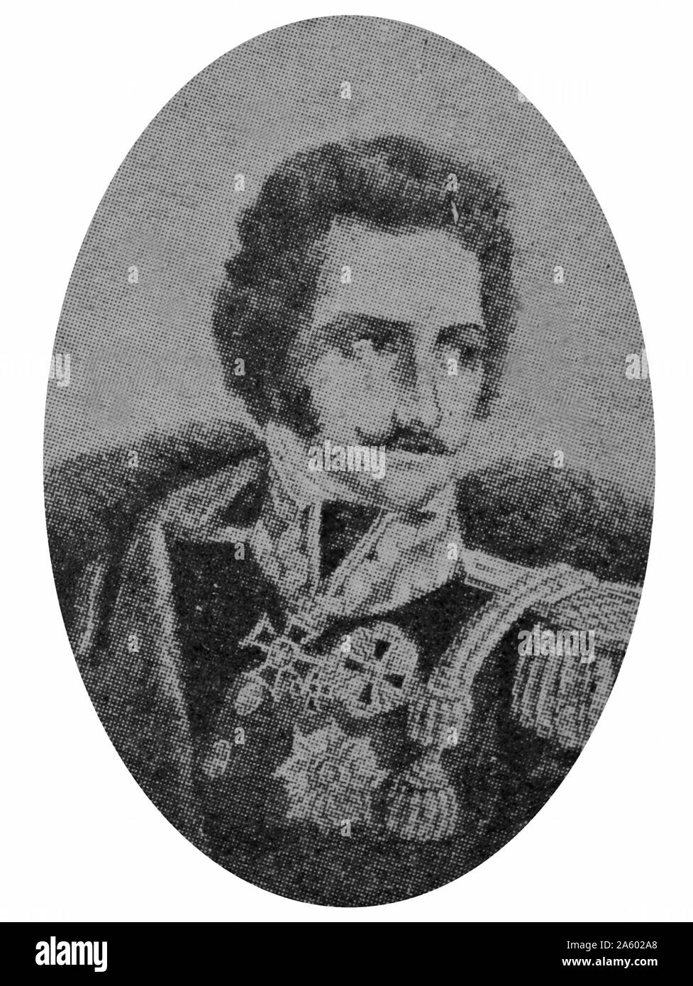 Général Jan Skrzynecki Boncz qui était aux commandes de l'armée polonaise à Ostrolenka. Banque D'Images