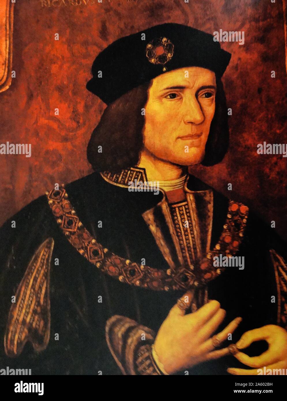 Portrait de Richard III d'Angleterre (1452-1485) Roi d'Angleterre jusqu'à sa mort à la bataille de Bosworth Field. En date du 15e siècle Banque D'Images