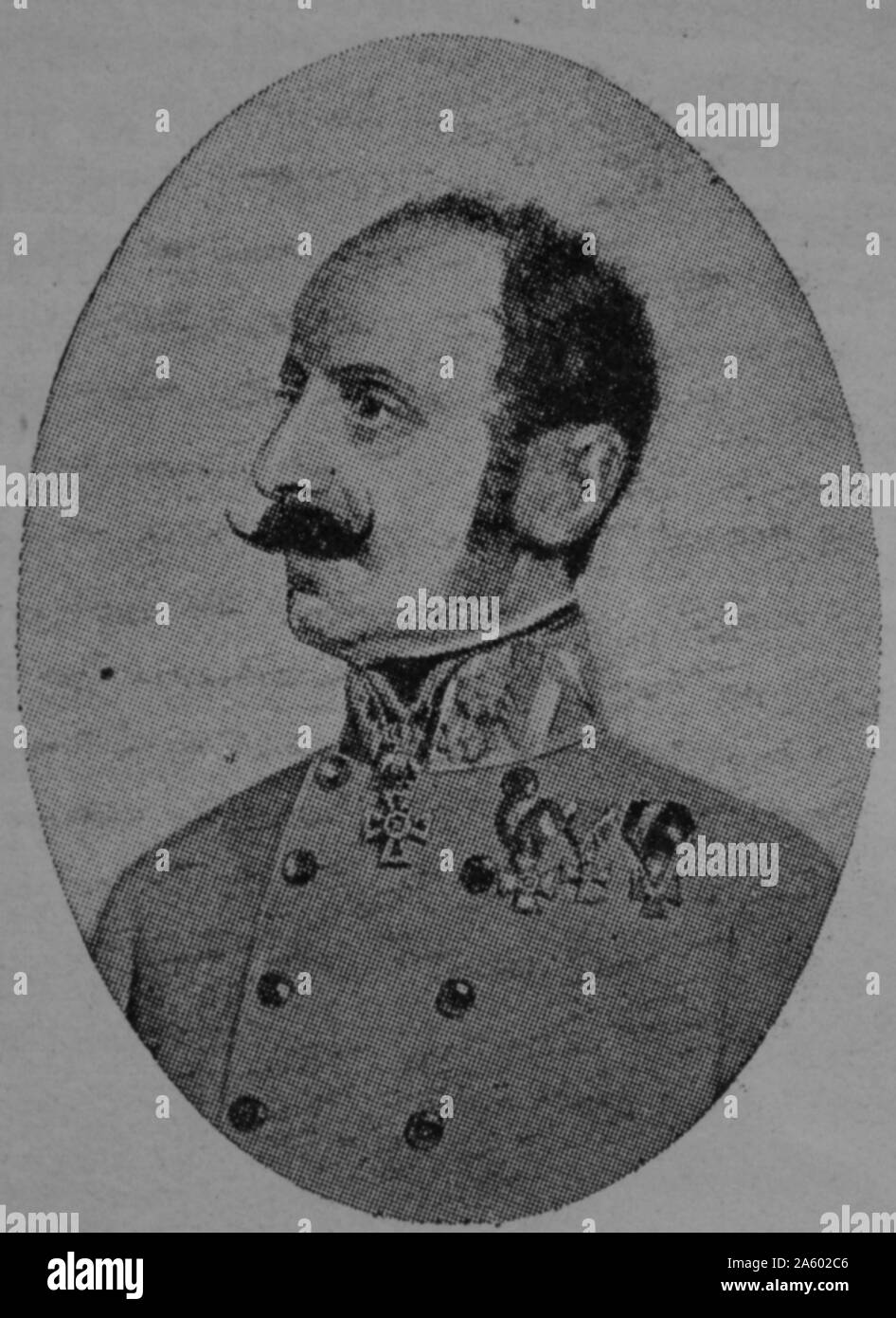 Portrait de Ludwig von Benedek (1804-1881), un général autrichien. En date du 19e siècle Banque D'Images