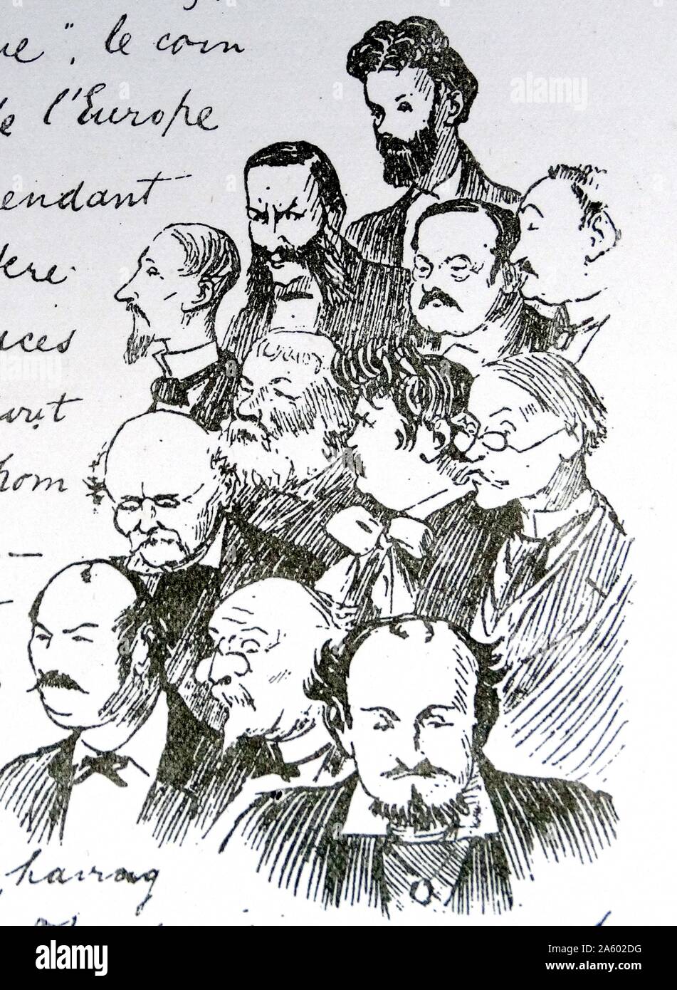 Graphique par Randolph Caldecott (1846-1886) un artiste et illustrateur britannique. En date du 19e siècle Banque D'Images