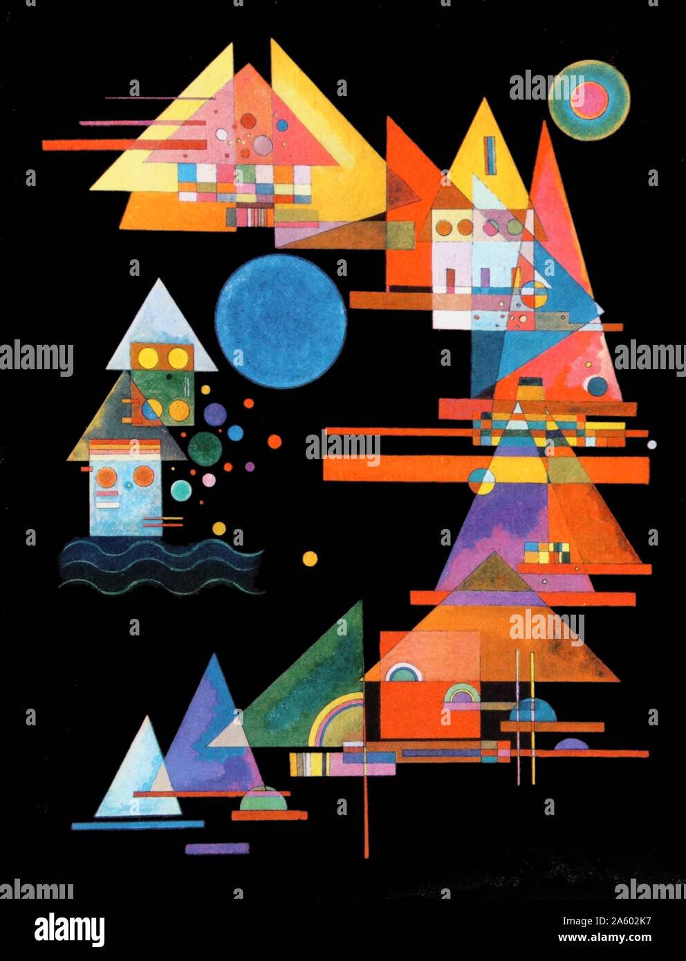 Triangles dans une courbe, 1927 par Vassily Kandinsky (1866 - 1944) peintre russe influente et théoricien de l'art. Banque D'Images Triangles dans une courbe, 1927 par Vassily Kandinsky (1866 - 1944) peintre russe influente et théoricien de l'art. Banque D'Images