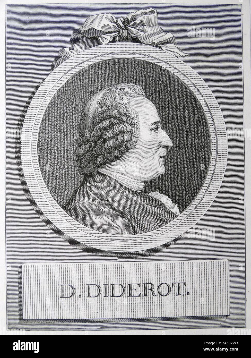 - Denis Diderot encyclopédiste français 1713-1784. Banque D'Images