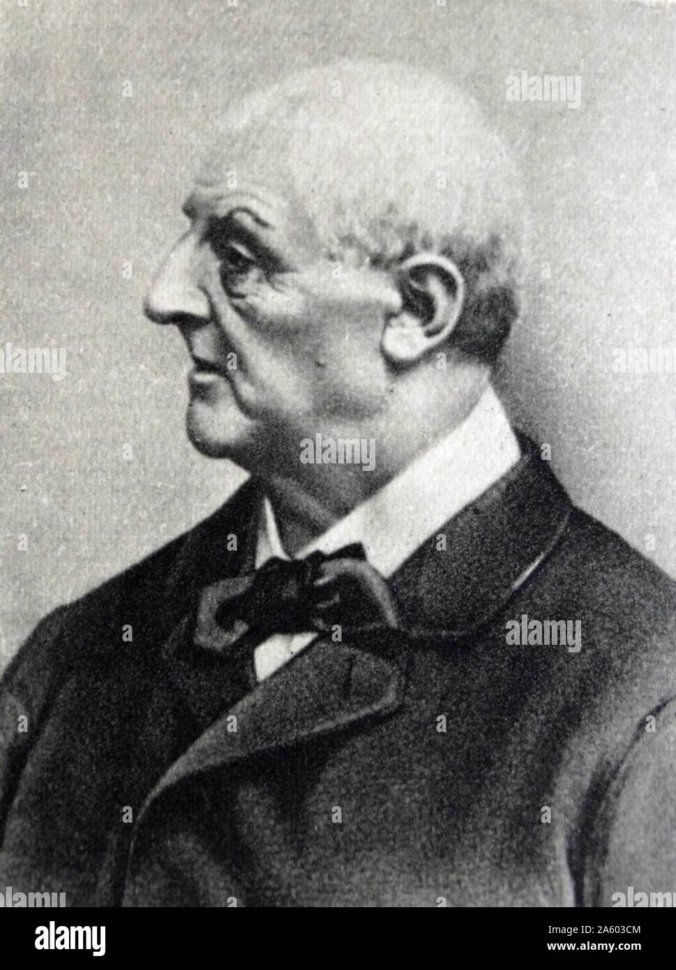 Portrait photographique de Anton Bruckner (1824-1896), un compositeur autrichien connu pour ses symphonies, messes, et des motets. Datée 1890 Banque D'Images