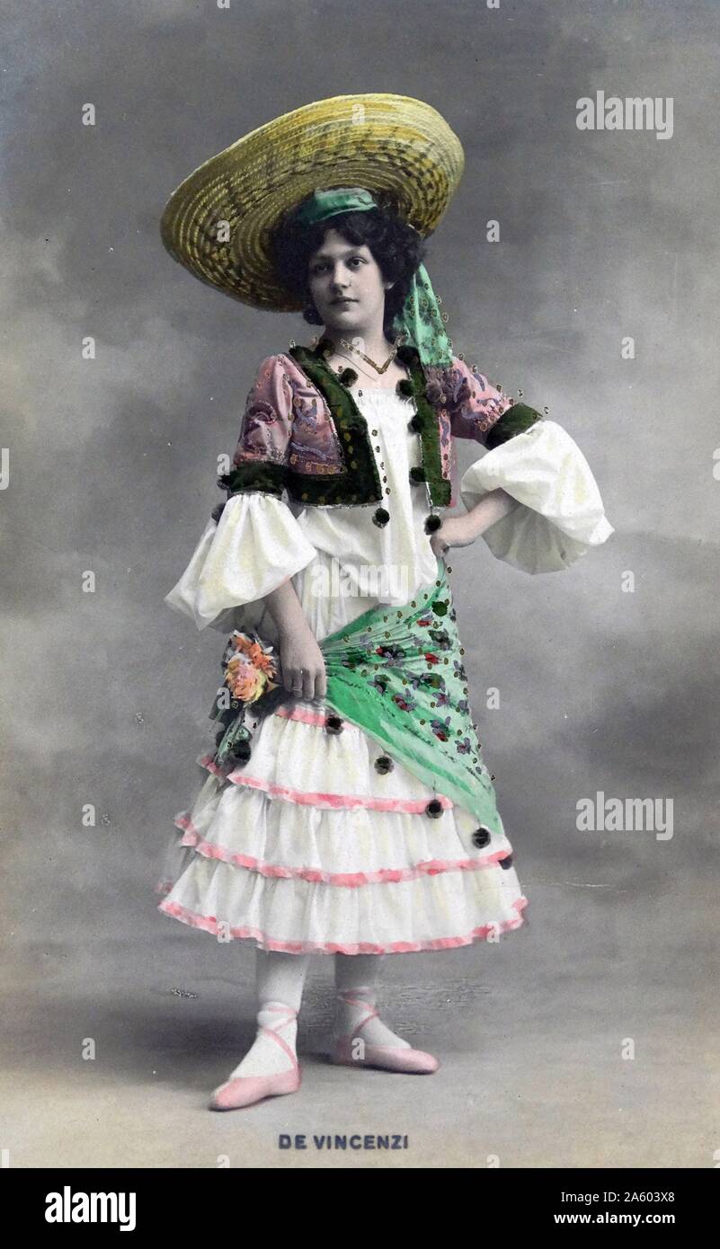 Portrait photographique intitulé 'De Vincenzi' par Henri Manuel (1874-1947) Un photographe parisien. En date du 20e siècle Banque D'Images