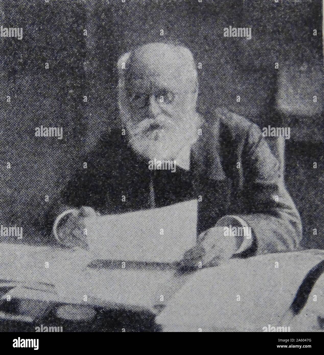 Portrait photographique de Karl Kautsky (1854-1938) un philosophe Moravo, journaliste et théoricien marxiste. En date du 19e siècle Banque D'Images