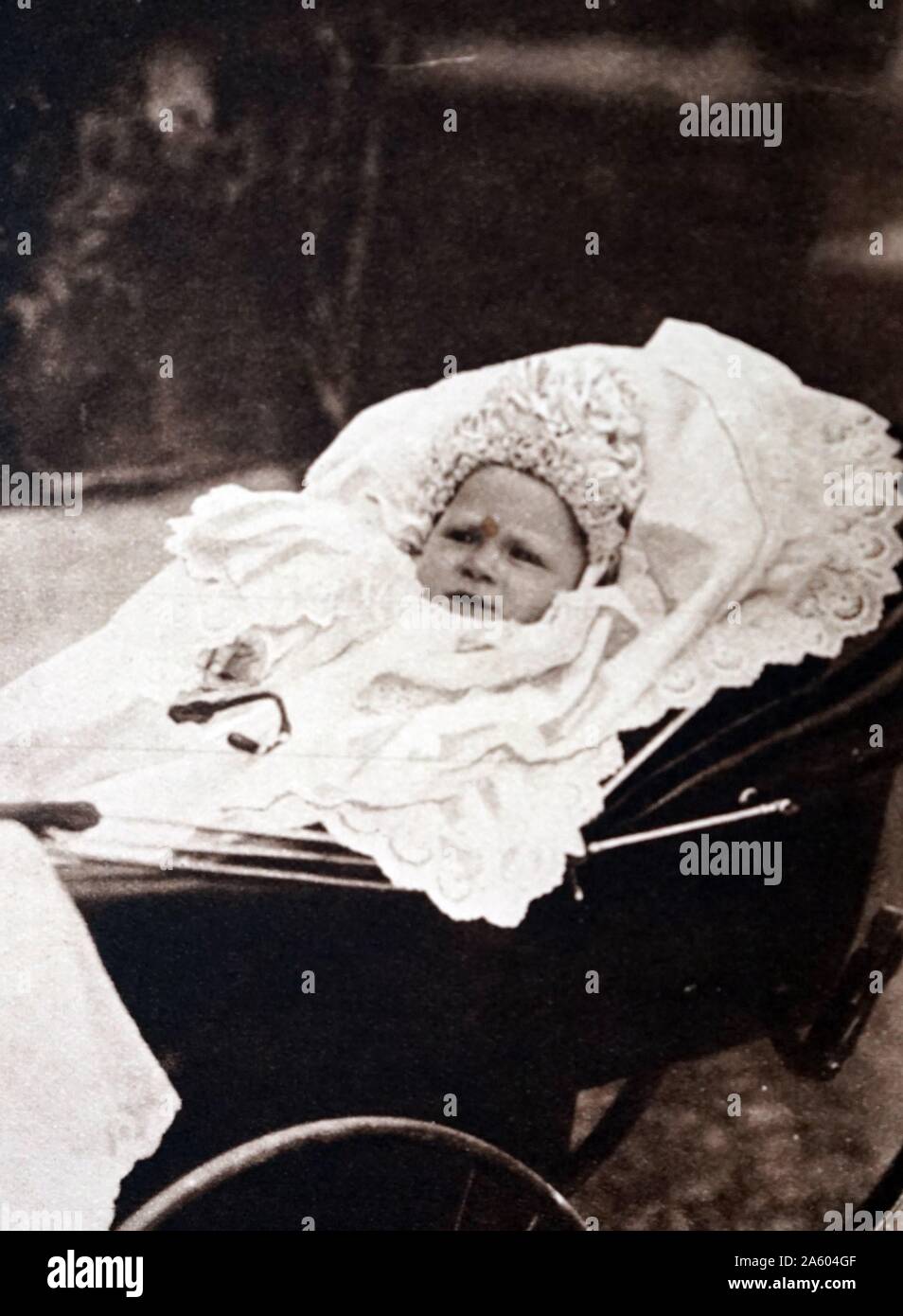 Photographie d'un bébé de Prince Albert Frederick Arthur George (1895-1952). En date du 19e siècle Banque D'Images
