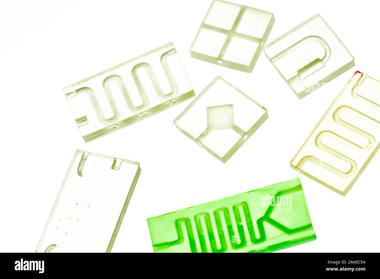 Organe-sur-puce (OOC) - dispositif microfluidique puce qui simule les organes biologiques c'est le type d'organes artificiels. Conception de prototypes de laboratoires sur puce Banque D'Images