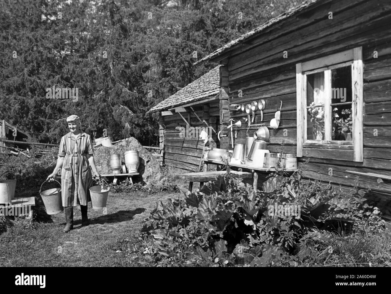 Musées Skräddar Djurberga Alm, Orsa, Suède, 1969. Skräddar Djurberga Musée Alm, Orsa, Suède, 1969. Banque D'Images