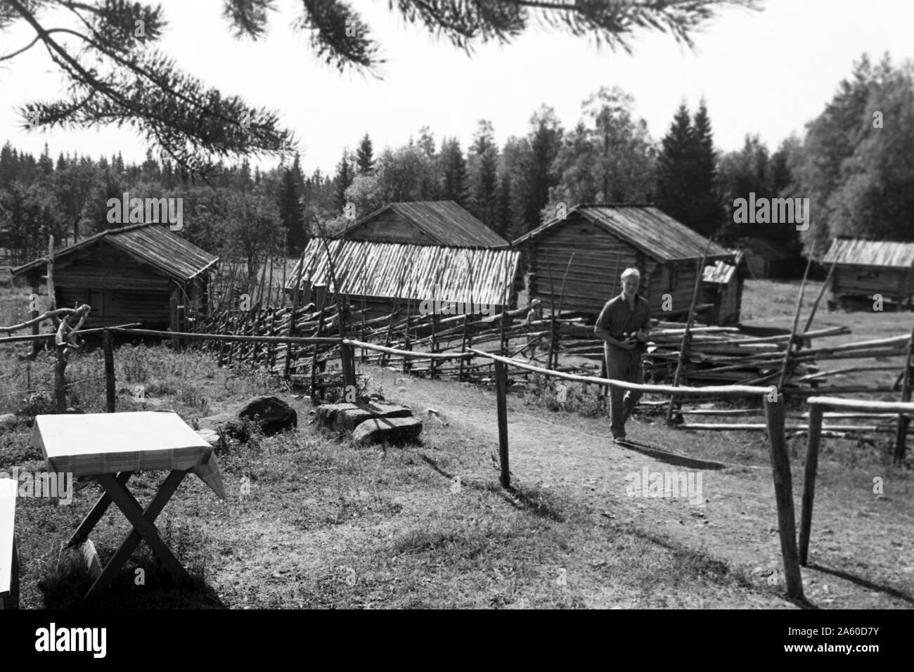 Musées Skräddar Djurberga Alm, Orsa, Suède, 1969. Skräddar Djurberga Musée Alm, Orsa, Suède, 1969. Banque D'Images