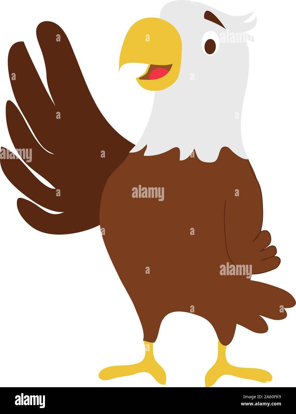 Cute cartoon eagle vector illustration Illustration de Vecteur