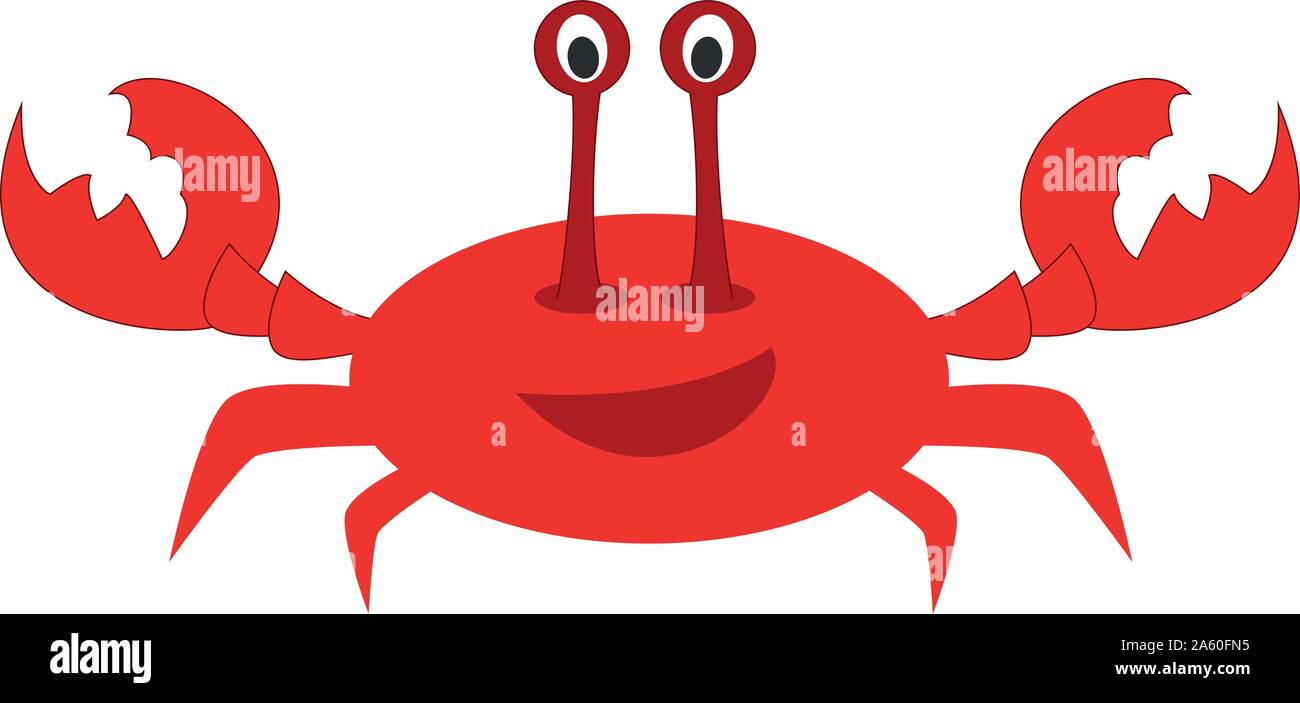 Crabe Cute cartoon vector illustration Illustration de Vecteur