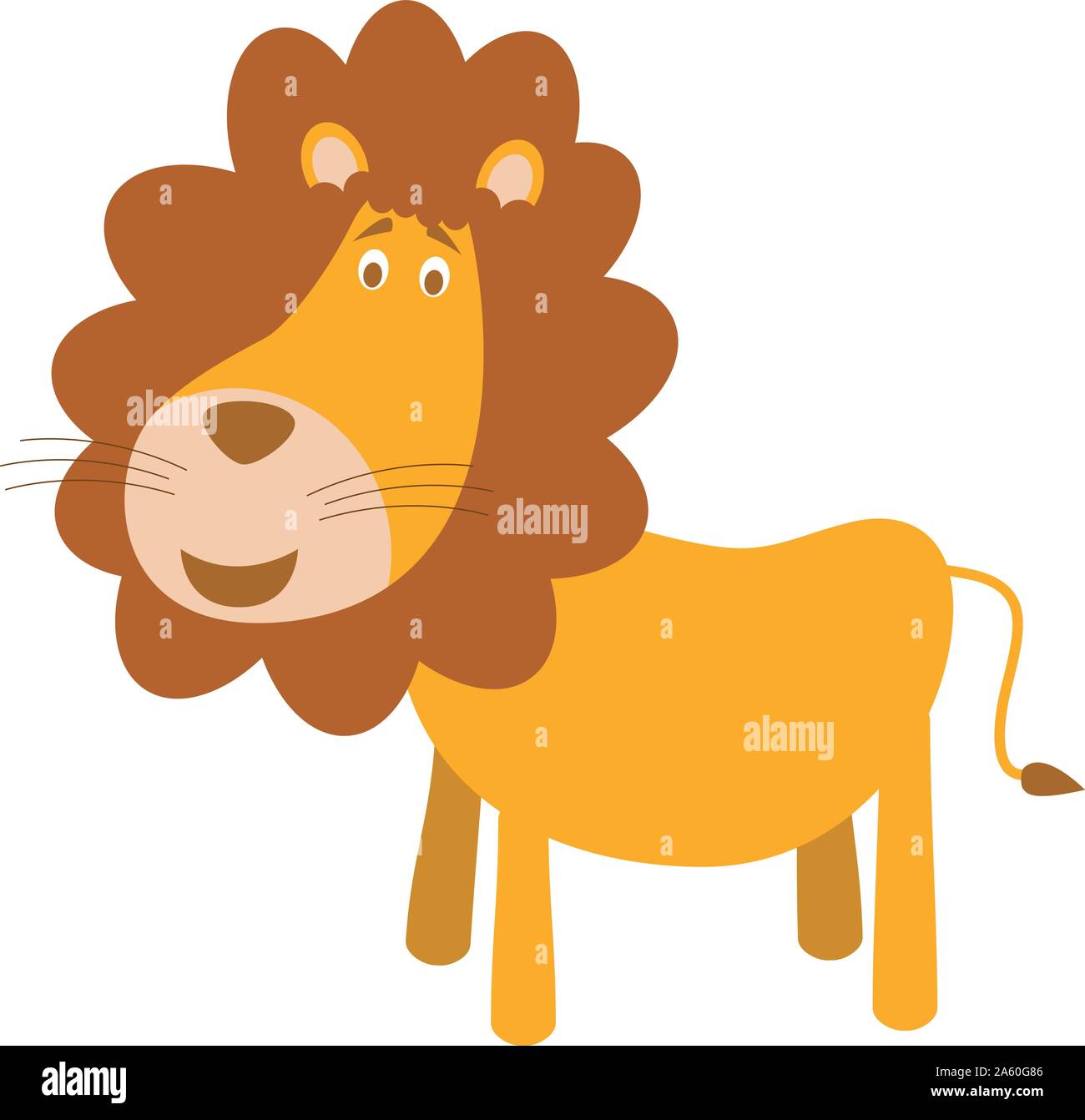 Cute cartoon lion vector illustration Illustration de Vecteur